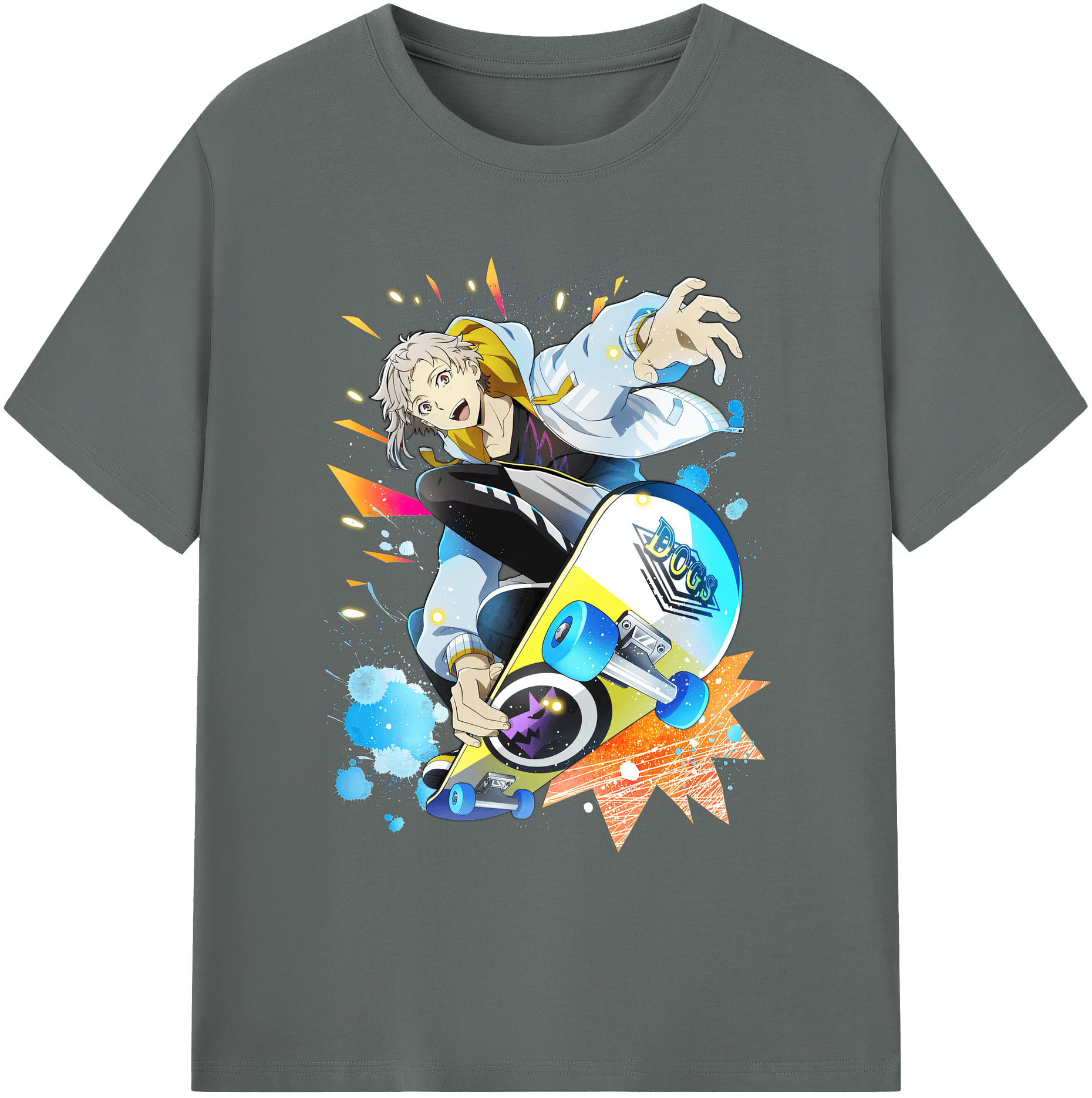 （画像用） 文豪ストレイドッグス Bungo Stray Dogs 綿100％ メンズ半袖Tシャツ｜肌触りやわらか＆通気性